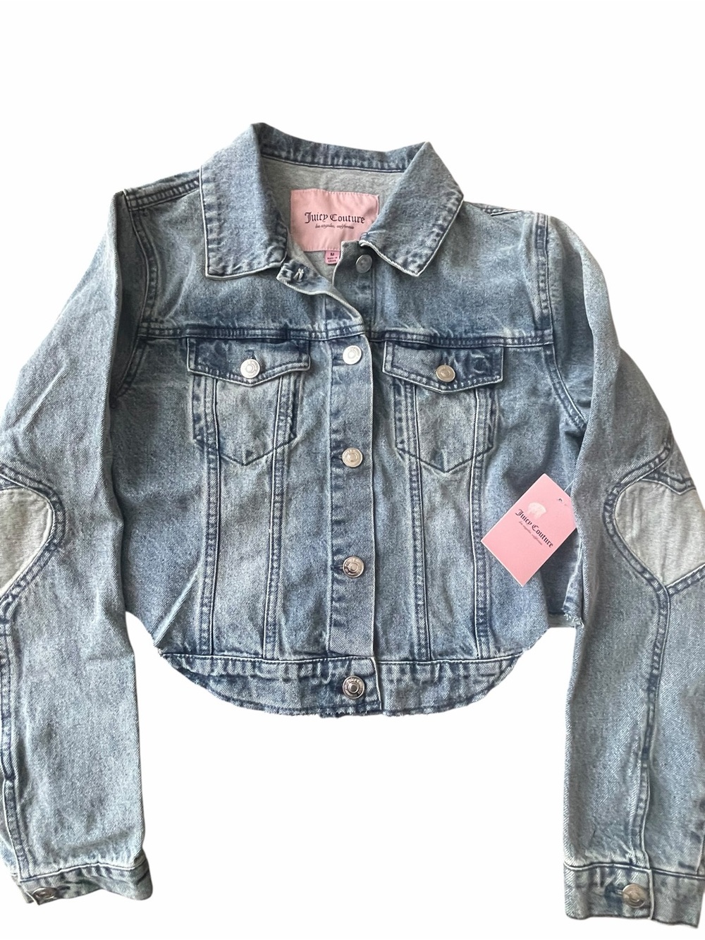 Juicy Couture Light Blue Cropped Denim Jacket